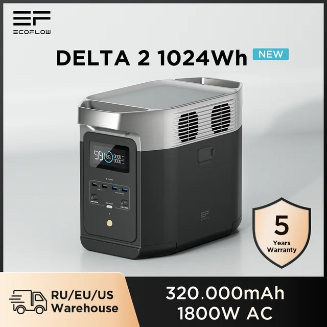 EF ECOFLOW Delta 2 Smart Extra Battery, 1024Wh LiFePO4 Expansion Battery  for Power Station DELTA2