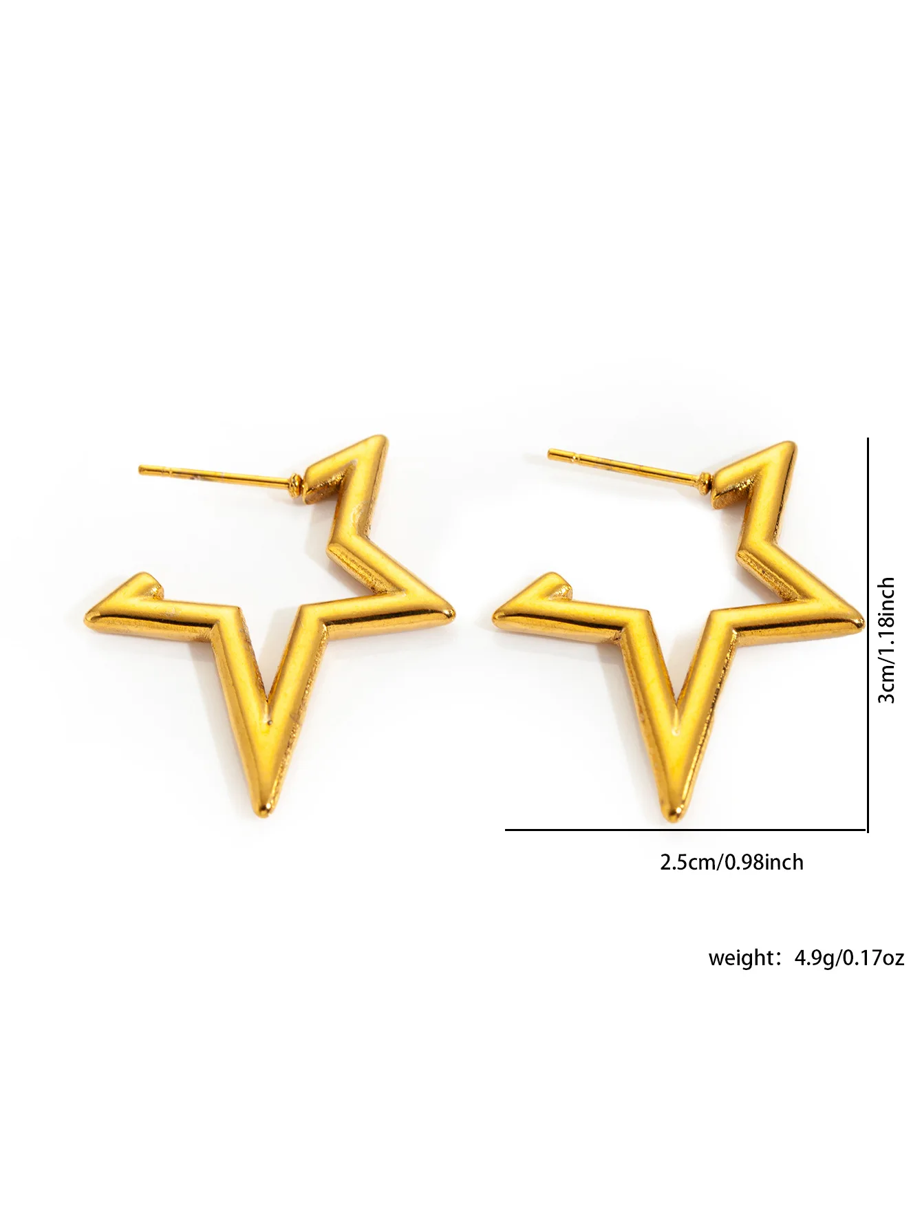 Irregular Exaggerate Earrings for Women Stainless Steel Gold Color Vintage Simple Earring Wedding Jewelry Gift 14