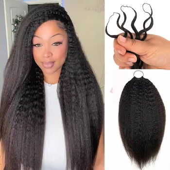 Feathered Human Crochet Hair For Braiding Boho Braids 100% Raw Human Hair Extensions Miracle Knots Crochet Human Hair 1