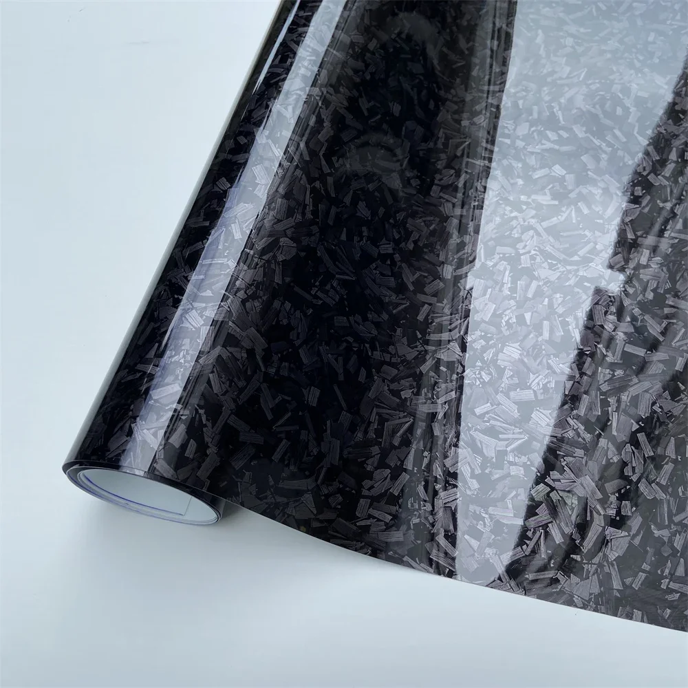 Car Sticker Glossy Black Forged Carbon Fiber Vinyl Car Wrap Ghost Camo Self Adhesive DIY Styling Interior Stickers For Motorcycle Wrapping