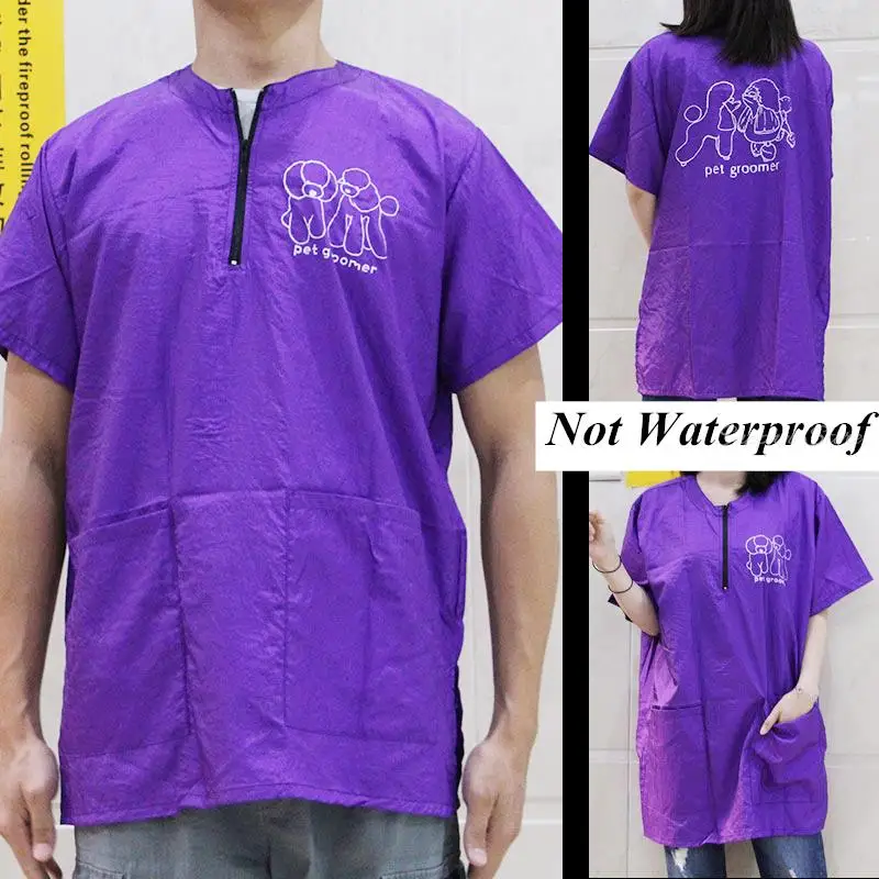 Purple/Pink/Gray Pet Shop Cosmetology Uniforms Men And Women Beauticians For Waterproof And Breathable Work Clothes G0709 5
