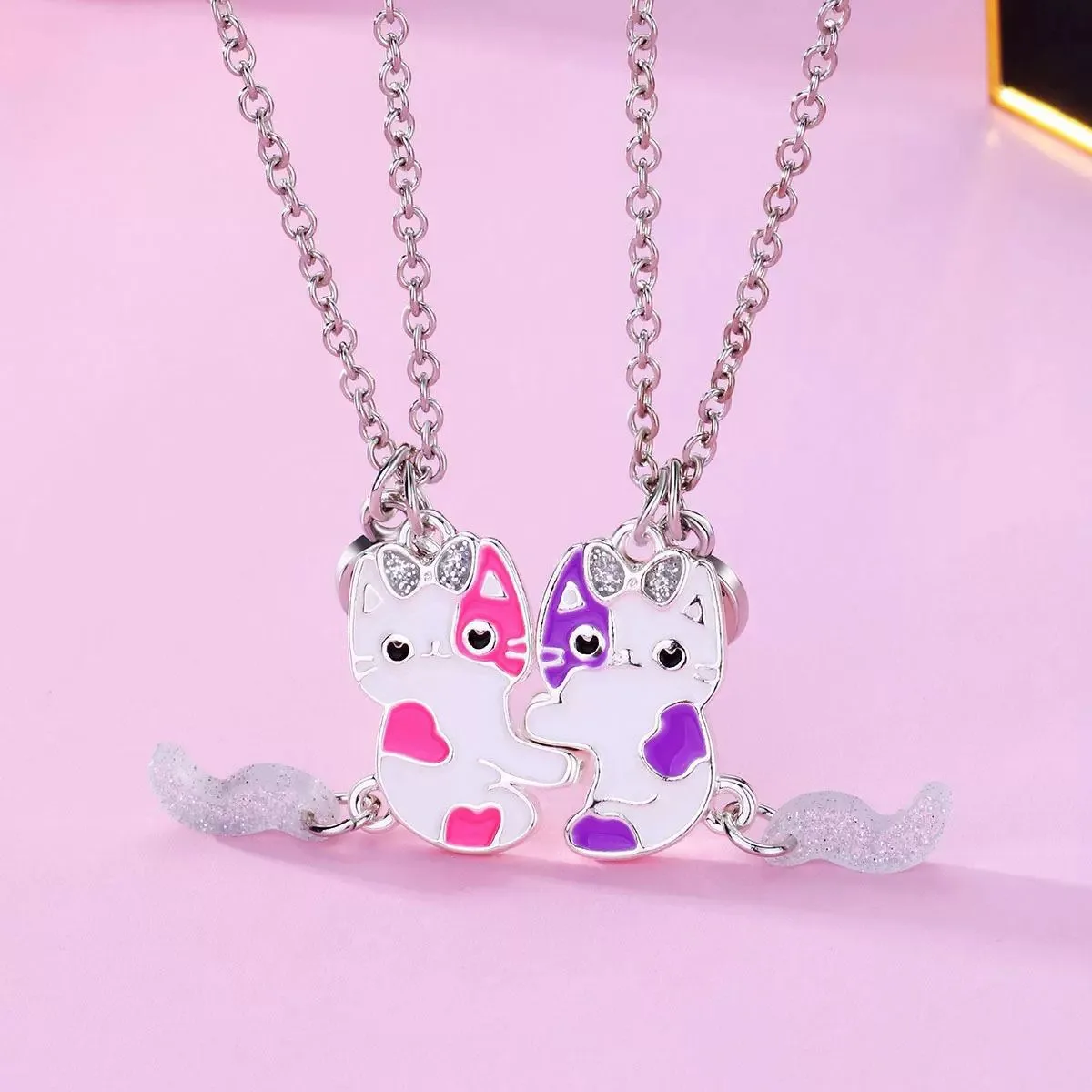 Magnetic Cat BFF Necklace Set (2 Pcs)
