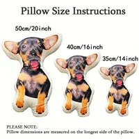 Customized Pet Photo Plush Pillow - Personalized Dog, Cat, and Animal Shapes, Suitable for Birthday, Valentine's Day, Halloween 2
