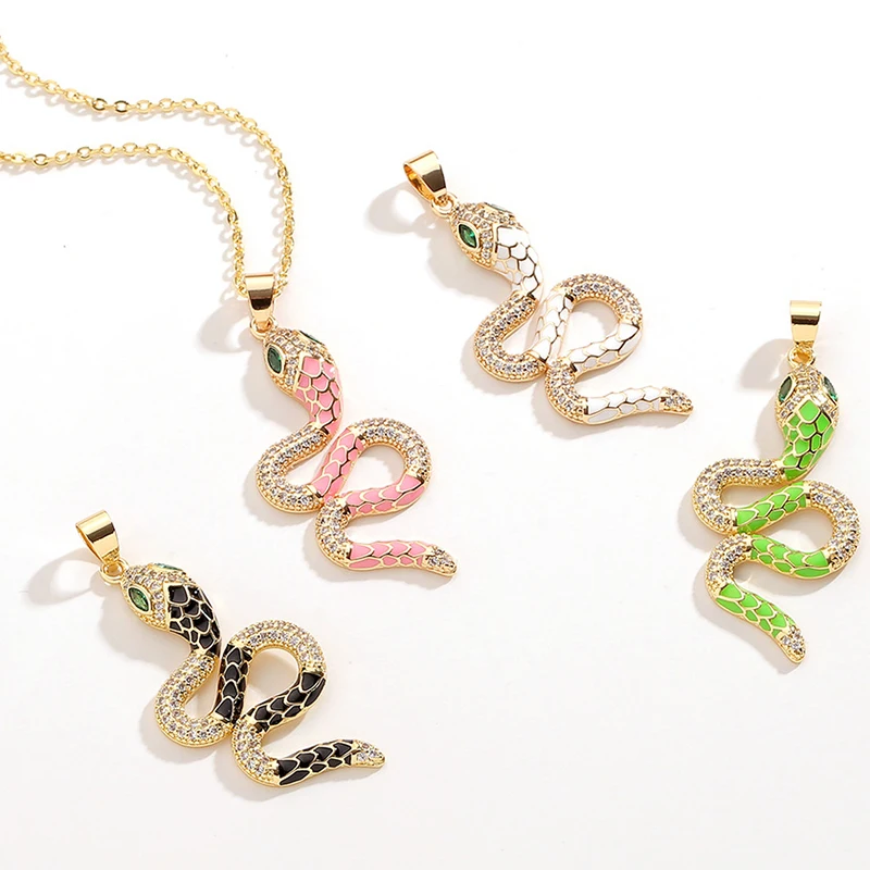 Exquisite Crystal Snake Necklace