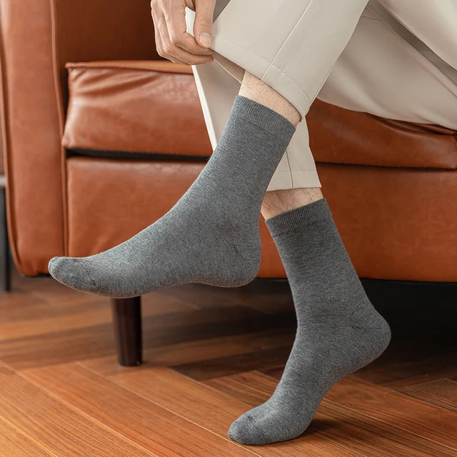 10 Pairs Men's Cotton Socks New styles Black Business Men Socks - Image 6