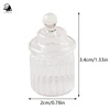 1:12 Dollhouse Miniature Candy Jar Glass Bottle Storage Tank with Lid Tiny Vial Home Decor Toy Doll House Accessories 6