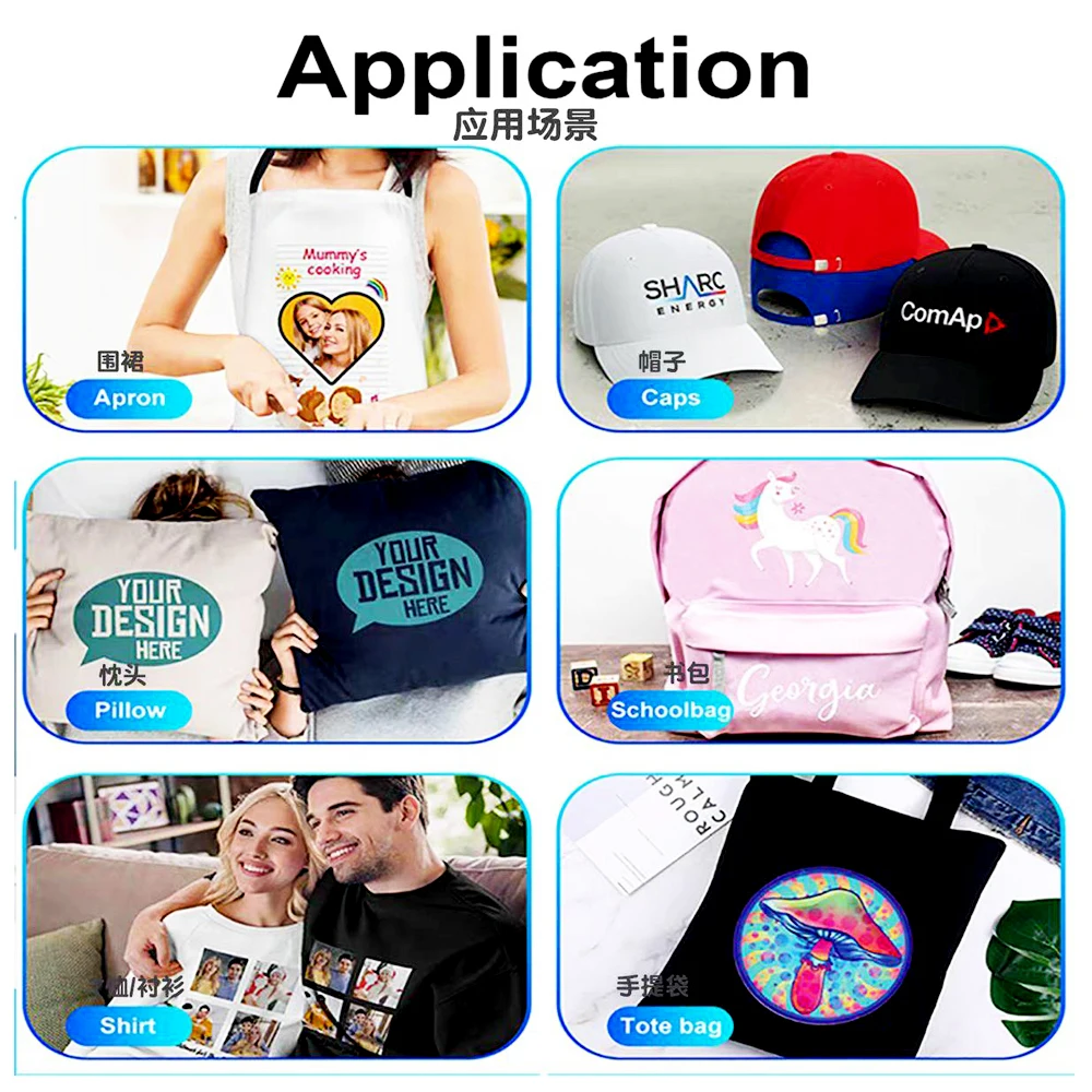 A3/A4 PET 전사 필름, DTF 잉크 인쇄용 직접 전사 필름 인쇄용 PET 필름 인쇄 및 전사