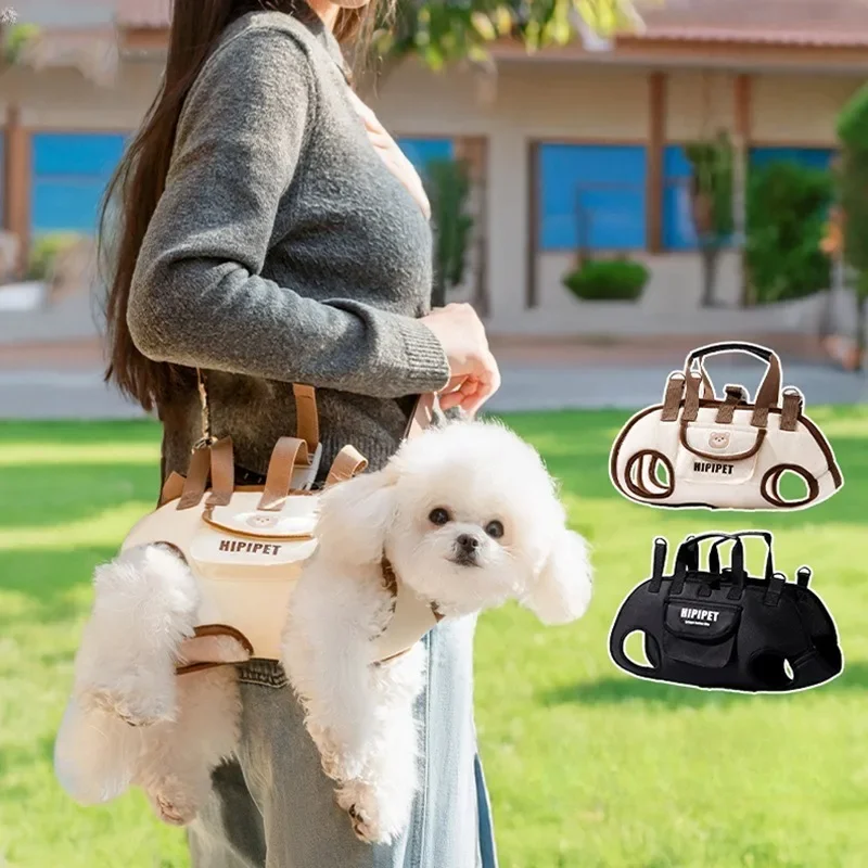 Dog harness backpack pet carrier for small dog lift harness for whole body sling strong load bearing cat crossbody bag pet carrier bag pet carrying bag pet backpack