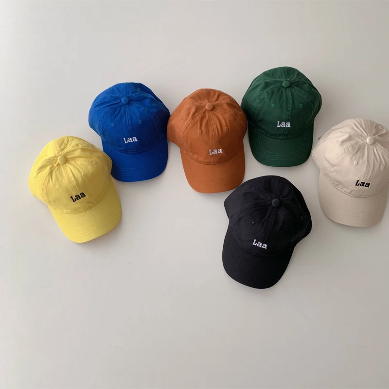 

Spring Summer Kids Boys Girls Baseball Hats Letter Pattern Baby Sun Hats Autumn Cotton Children Caps