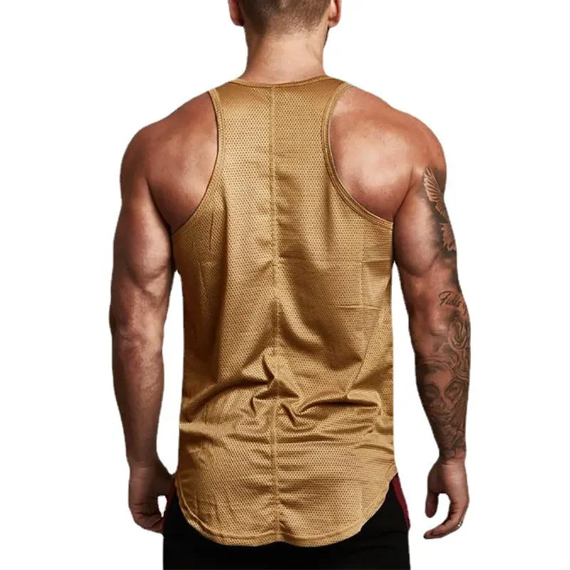 Running Tank Top Men Summer Sport Gym Vest Quick Dry Training Tanktop Workout Singlets Man Fitness Bodybuilding Sleeveless Shirt 2