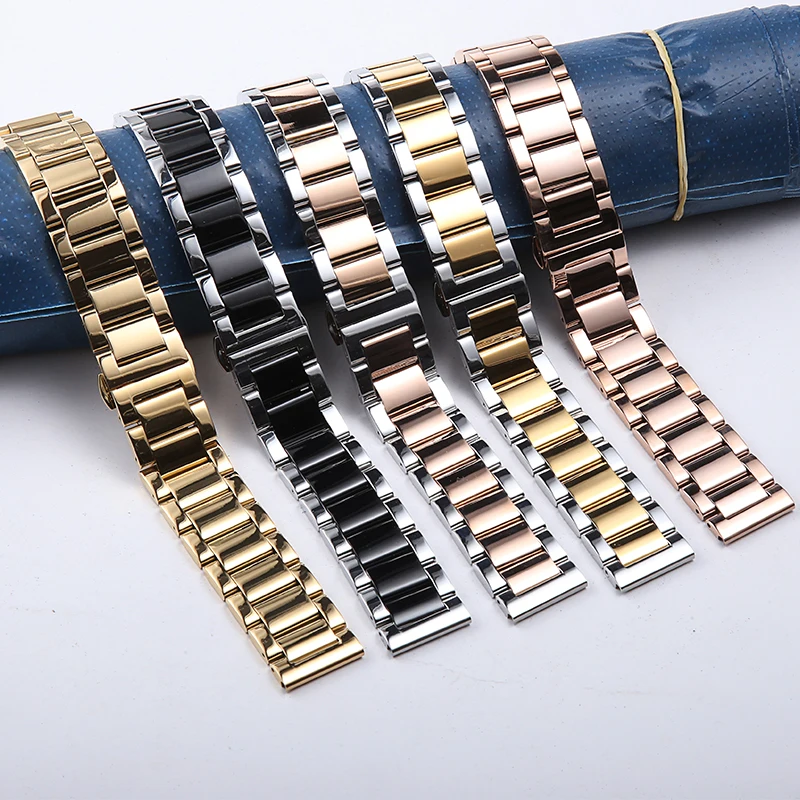 Alta Qualità 16 18 19 20 21 22 23 24Mm Cinturino In Acciaio Inossidabile Per Tag Heuer Invicta Hamiltom Cinturino Universale Per Orologio