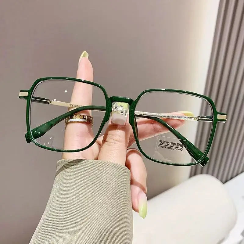 New Square Computer Glasses Metal Frame For Women Men Anti Blue Light Rectangle Eyewear Blocking Optical Spectacle Eyeglasses