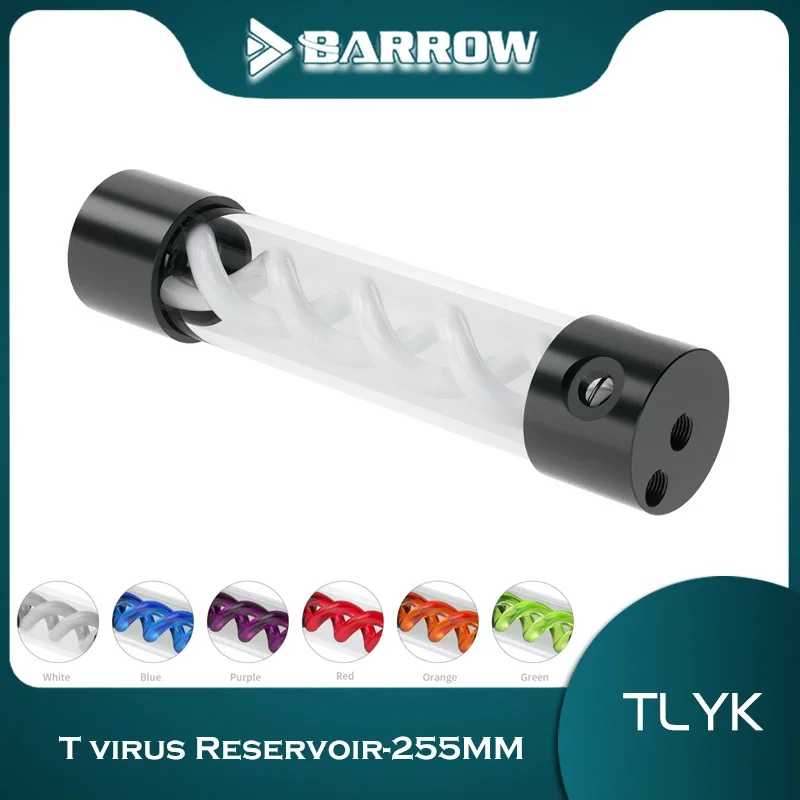 

Barrow T Virus Cylindrical Spiral Suspension Water Tank 155 205 255 305mm Side Hole/top Hole Reservoir For Water Cooling System