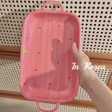  Strawberry Simple Fish Plate Dish Plate Home New Ceramic Large Chinese Breakfast Plate 13 inch New Steamed Fish Plate 