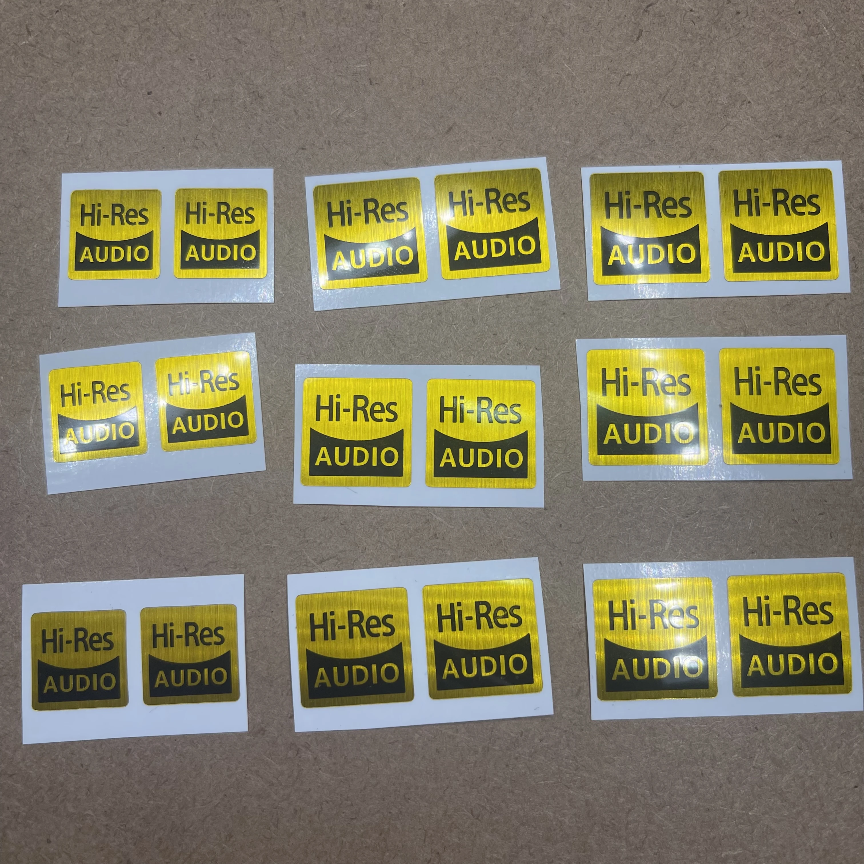 HiresAUDIOgoldstandardhighqualitysoundcertifiedgoldstickers