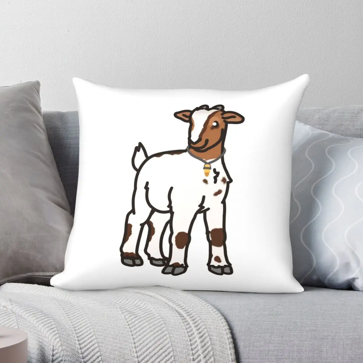 Milo The Goat Shadow And Bone Fanart Pillowcase Polyester Linen Velvet Printed Zip Decor Car Cushion Case