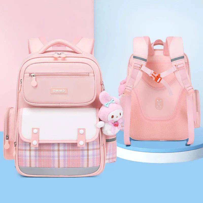 Schoolbag New Primary School Bag Boys Girls Ultra-lightweight Backpacks Children's Load Reduction Backpack Cartoon Oxford Cloth