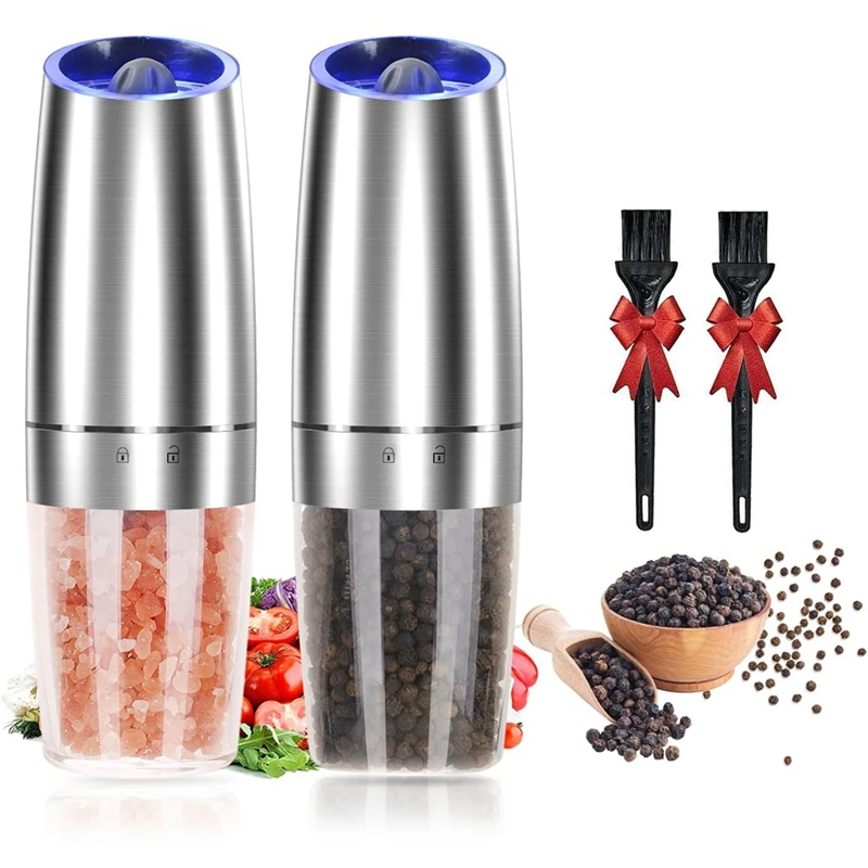

Salt And Pepper Grinder Adjustable Coarseness, Mill Grinder, Battery Powered, One Hand Operated
