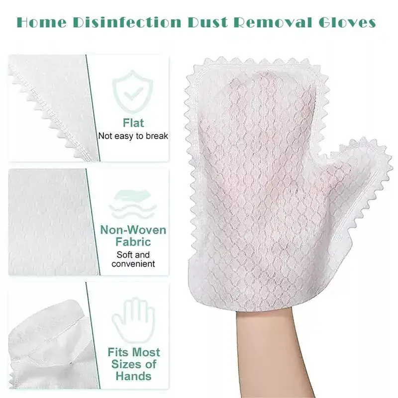 10/50pcs Non-woven Dust Cleaning Gloves Reusable Fish Scale Cleaning Duster Gloves Household Kitchen Cleaning Tool 5