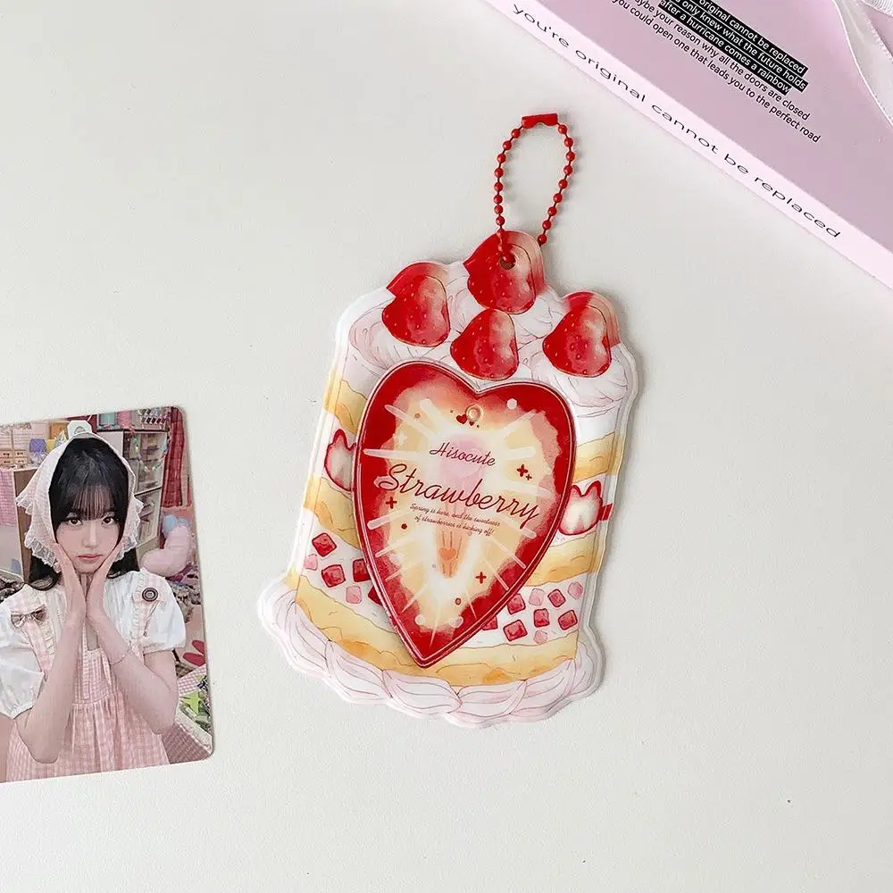 Vintage Cartoon Phone Photocard Holder with Hanging Chain