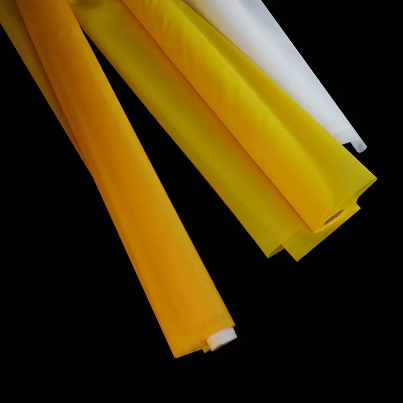 

140T 355Mesh 34UM 115-305CM White or Yellow 1/5/10/30Meters Polyester Screen Printing Mesh Stencil Fabric