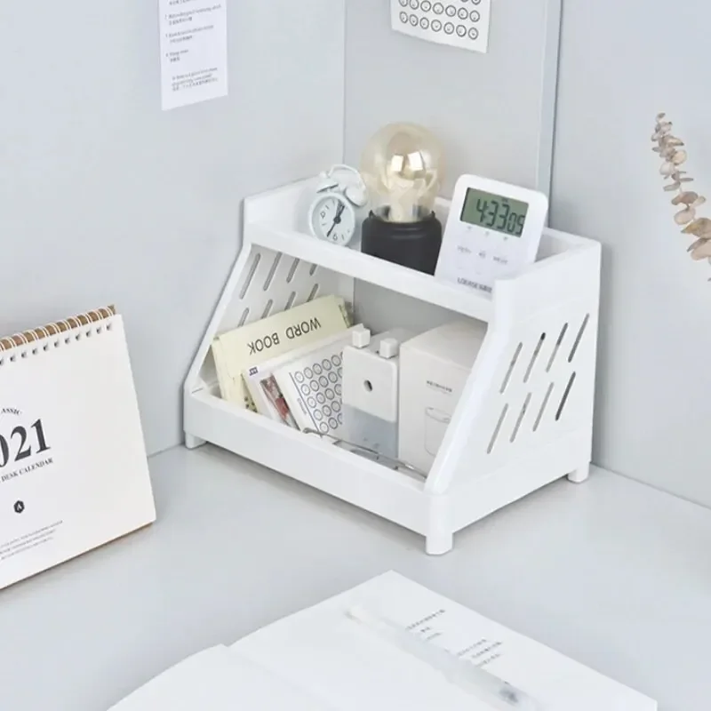 stationery organizer desktop storage shelf Double Tier Desktop Storage Organiser Display Shelf stationery stationary stationary organizer office supplies