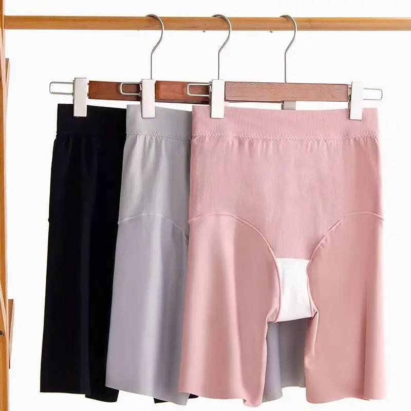 PlusSizeSafetyShortsUnderSkirtPantiesSummerWomenSeamlessHighWaistSoftModal