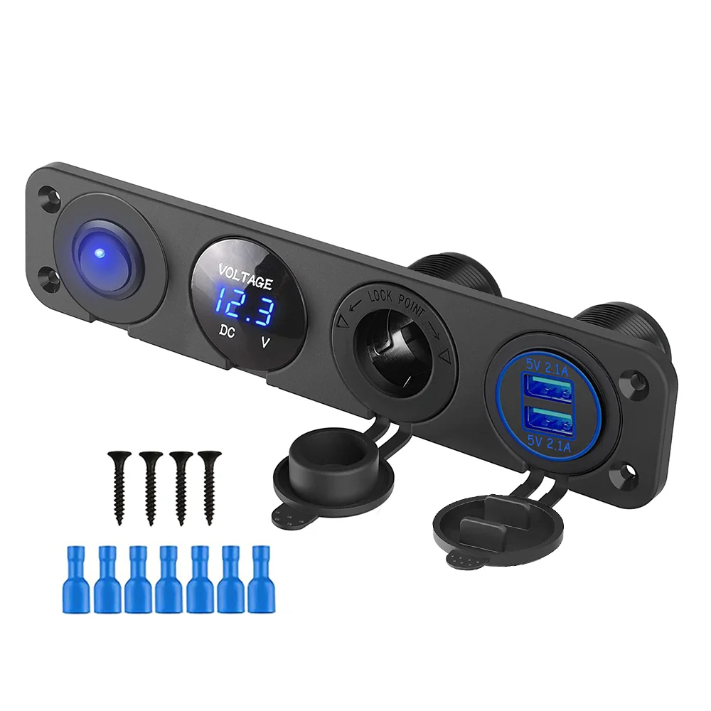 Multipresa Usb Per Auto Interruttore A Bilanciere 12V 24V 8 Gear Car Boat Impermeabile Interruttore A Bilanciere A Led S 356215 - Foto 8