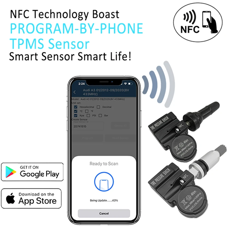 NFC TPMS , Ʈ  α׷, ȵ̵ IOS,  Ÿ̾ з ͸ ý,   