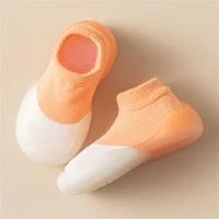 Yibubu Baby Toddler First Walker Infant Boys Girls Kids Rubber Soft Sole Floor Barefoot Casual Shoes Knit Booties Anti-Slip 4