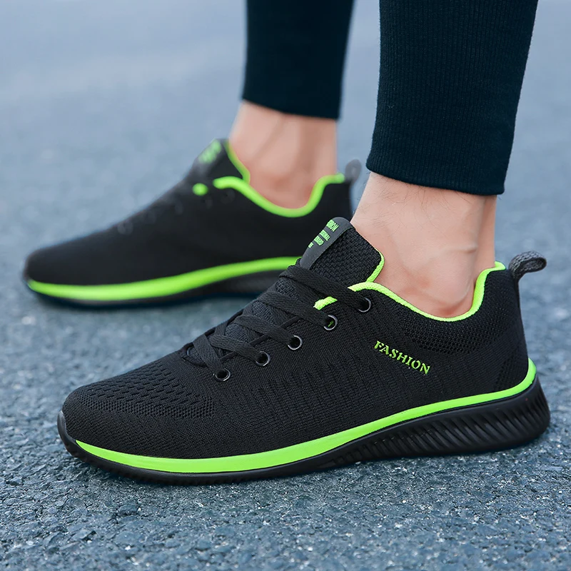 2025 Men Running Walking Knit Shoes Fashion Casual Sneakers Breathable Sport Athletic Gym Lightweight Men Sneakers Casual Shoes 4