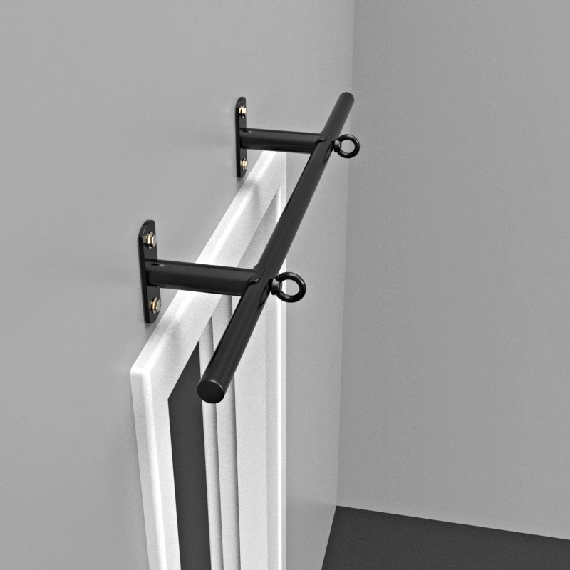 Doorway Pull Up Bar Gym Pull Accessories Heavy Duty Wall Mounted Horizontal Bar Upper Body Workout Training For Home Gym Indoor