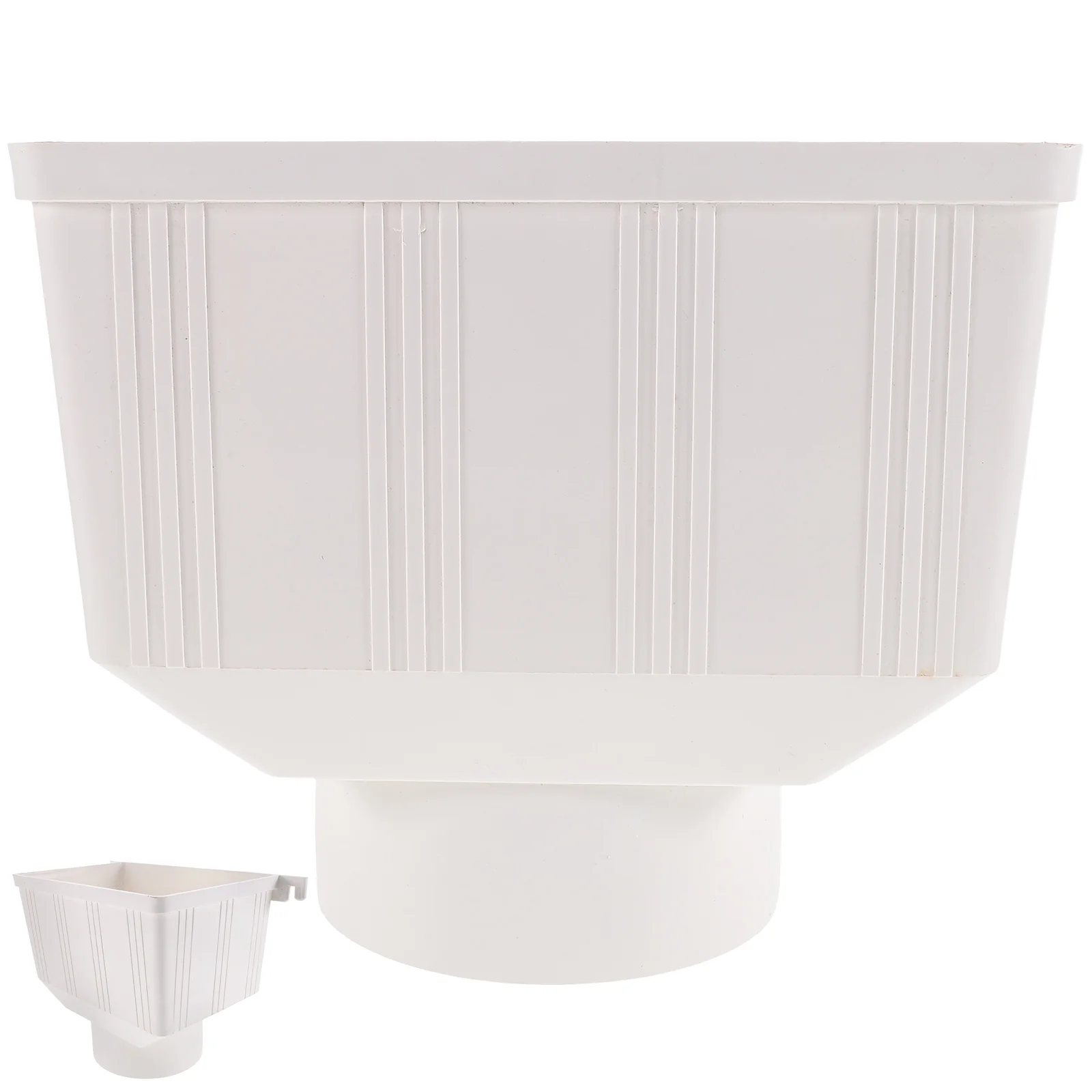 PVC Drainage Pipe Accessories White Rainwater Funnel Bucket Downspout Diverter Gutter Connector Leakproof Easy Install Protect