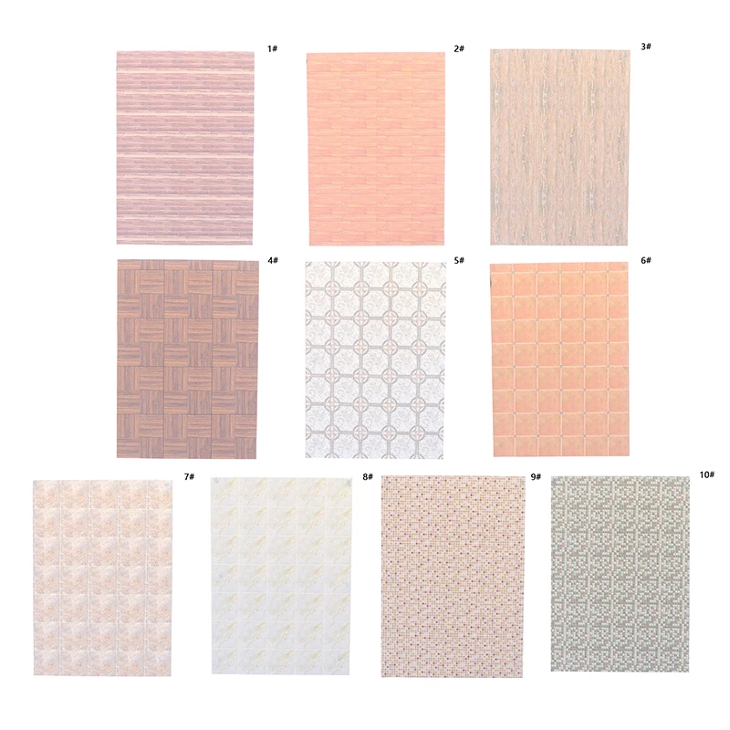 1:12 Dollhouse Miniature Floor Wall Paper For Dolls House Room Furniture Decor