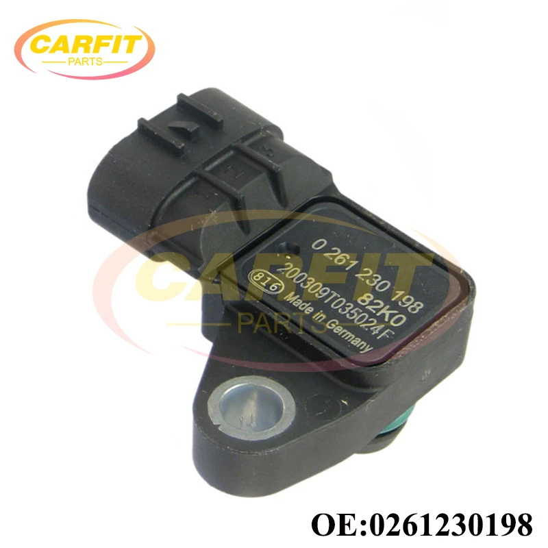 하이 퀄리티 OEM 0261230198 흡기 공기 매니폴드 앱솔루트 부스트 압력 맵 센서, 스즈키 오펠 복스홀 자동차 액세서리