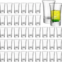 Shot Glass,1.5 Ounce Clear Shot Round Shot Glasses Small Glass Shot Cups for Vodka, Whiskey, Tequila, Espresso, Liquor 1
