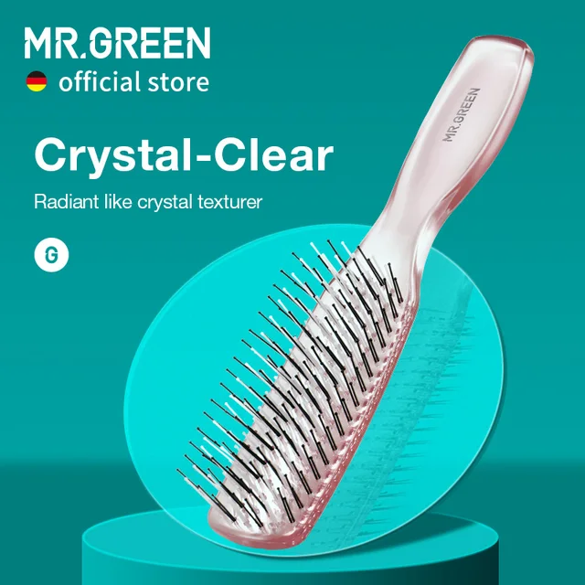 MR.GREEN Spazzola per capelli Massaggio del cuoio capelluto Pettini Volumizzante Styling dei capelli Dente fine Districante Strumento per capelli lunghi bagnati e asciutti Regalo delle donne 1