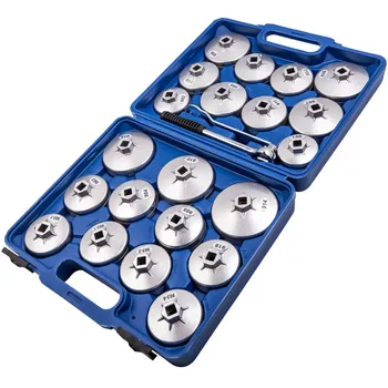 23PCS Cap Type Oil Filter Wrench Set Automotive Removal Socket Tool Kit for Lexus, for GMC, for Ford