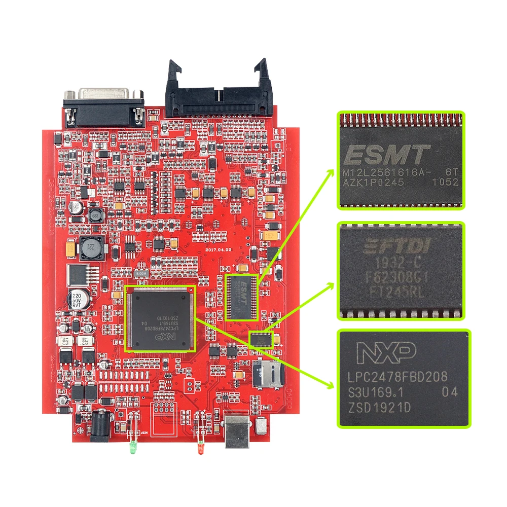 Online Unlimited Ktag 8.000 EU Red KTAG V8.000 4 LED V2.47 OBD2 Car ECU Chip Tuning Kit kess ktag Programmer Tool 2