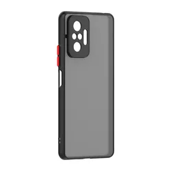 Sleek Matte Silicone Shockproof Phone Case - Skin Feel Finish for Redmi Note 10 Pro 5G (Dark Blue)
