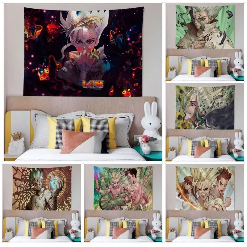 

Dr STONE Anime Tapestry Anime Tapestry Hanging Tarot Hippie Wall Rugs Dorm Wall Hanging Sheets