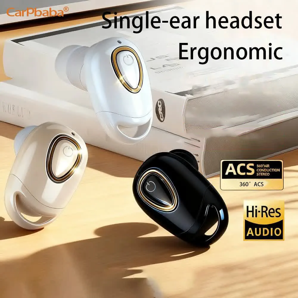 Compact Invisible Wireless Earbuds with HD Stereo Sound and Built-In Microphone