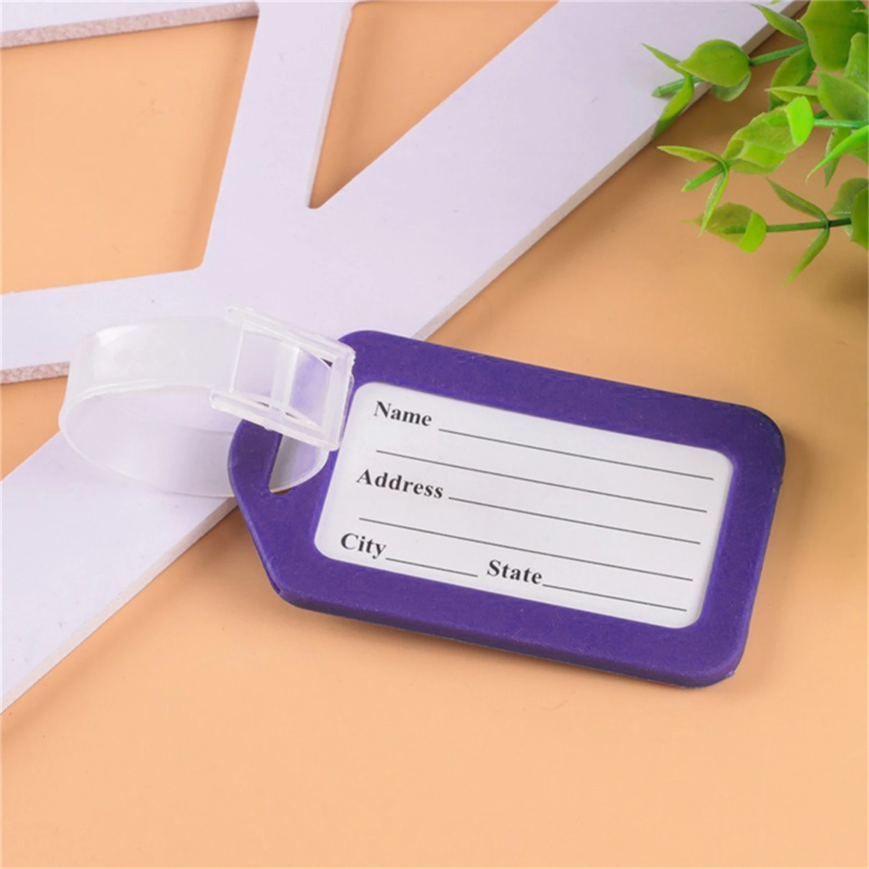1-10PCS Gepäck Tag Internat Versand Kunststoff Gepäck Tags Reise Zubehör Frauen Männer Koffer ID Adresse Name halter Tasche Label – Detail 7