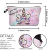 Cartoon Unicorn Print Makeup Bag, Toiletry Pouch Adorable Roomy Travel Water Resistant Cosmetic Bag Accessories Organizer Holida 6