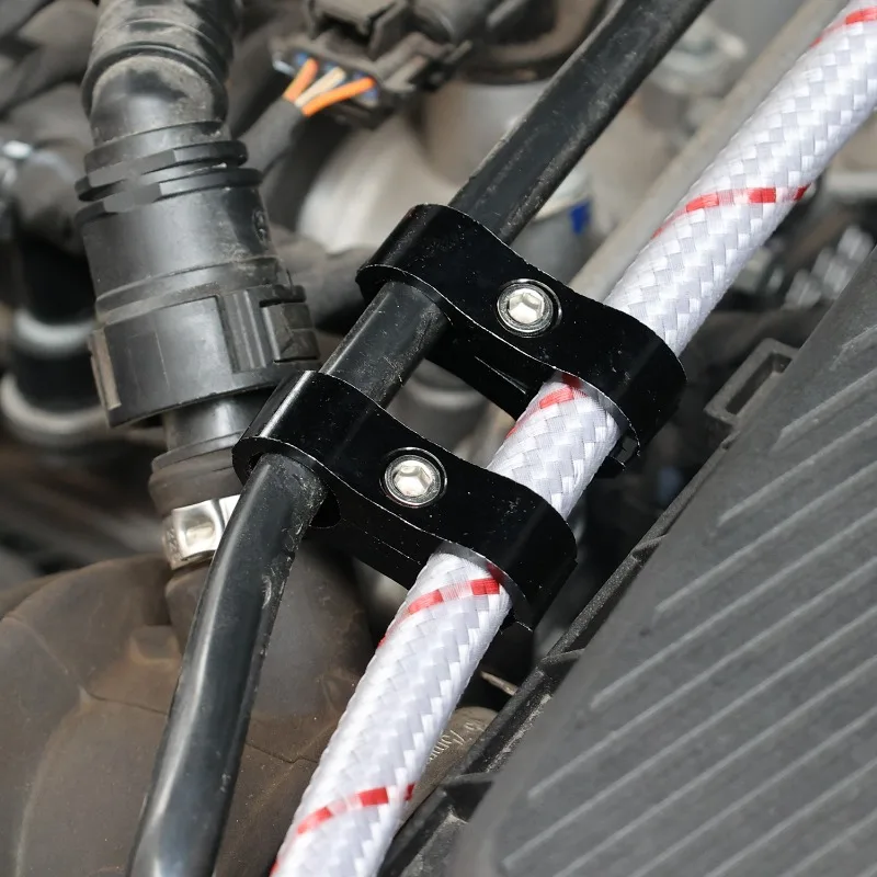 Universal Cable Clamp AN6 AN8 AN10 Billet Oil Fuel Water Hose Tube Seprator Divider Clamp Aluminum Line Separator Kit