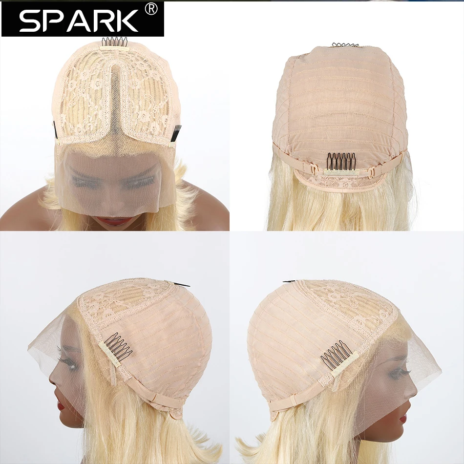 Honey Blonde 613 Colored Human Hair Wigs T Part Lace Wig For Women Human Hair Remy Brazilian Cheap Straight Short Bob Wig