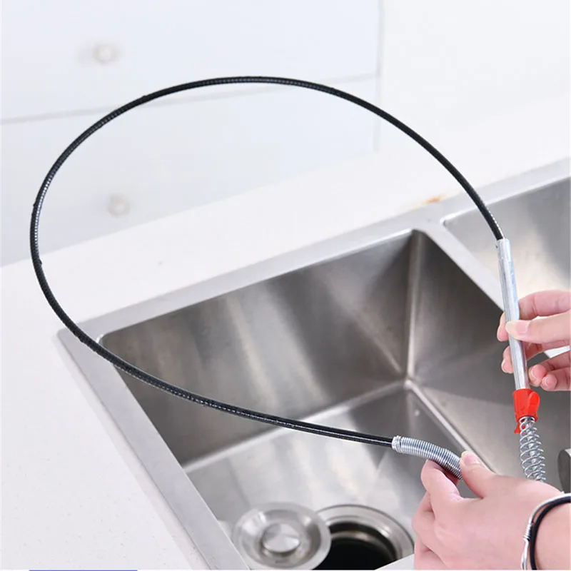 90cm/35.43 Inch Sink Drains Grabber Tool Flexible Long Reach Claw Pick Up Narrow Bend Curve Floor Drain Sewer Spring Grip Cleaner drain cleaner drain cleaning tools pipe cleaning tool pipe cleaner pipe dredging tools pipe dredging tool