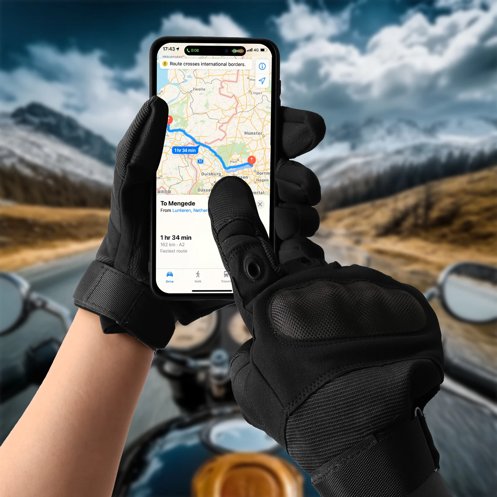 Hunting Gloves 3 Finger Touch Screen Hard Knuckle Full Finger Gloves for Cycling Motorcycle Hiking Climbing Tactical