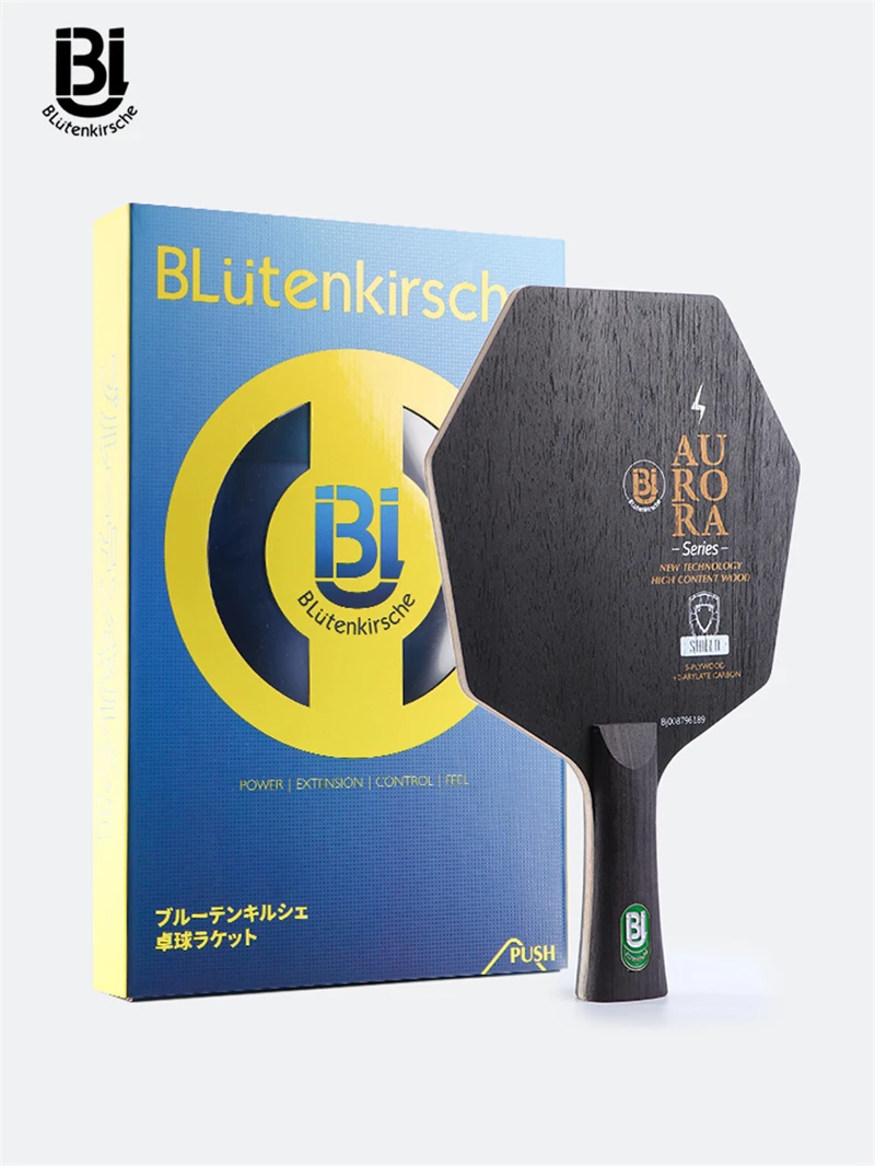 Blutenkirsche Advanced Tischtennisschläger – Sechskantschild, 5 Sperrholz + 2 Carbon-Siber-Form-Tischtennisholz für Schläger zum Selbermachen – Detail 2