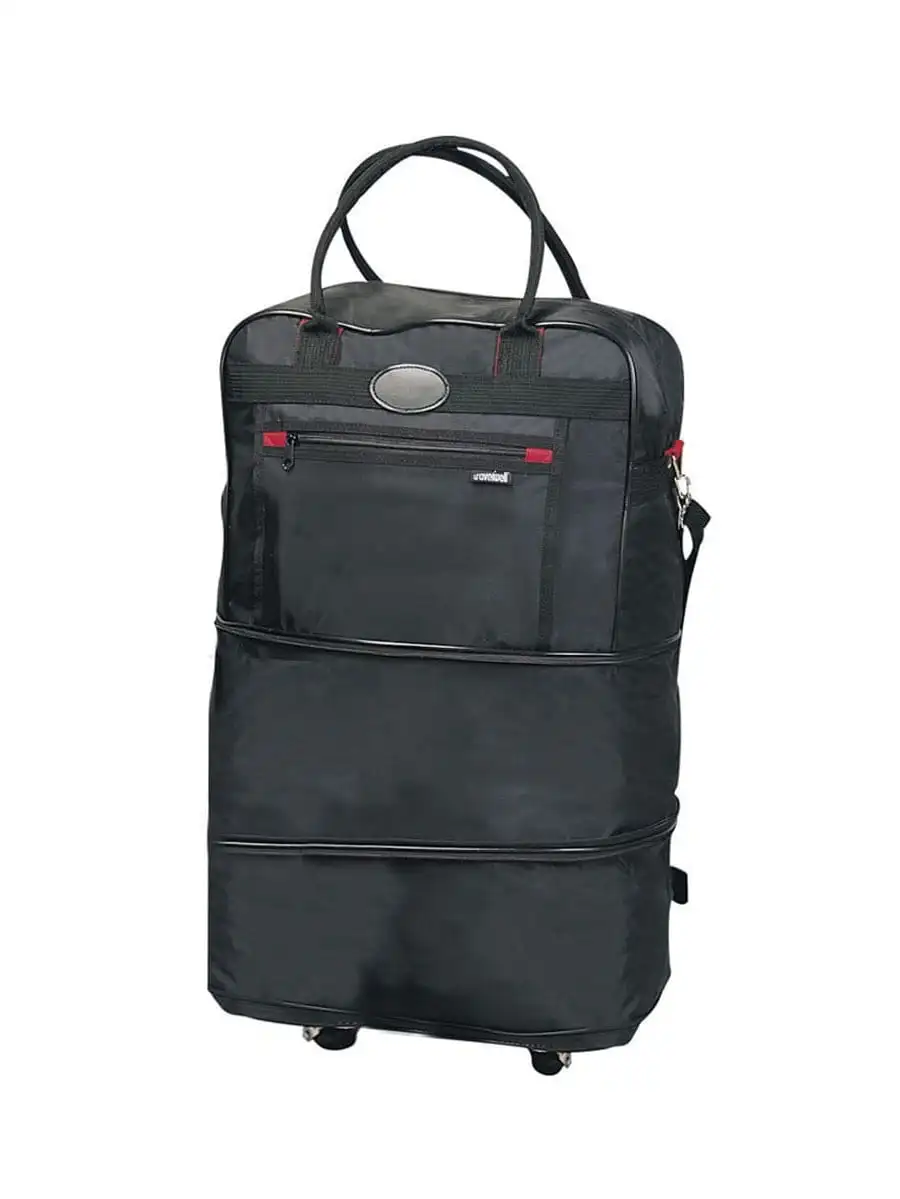 

EXPANDABLE BURGUNDY TOTE W/ WHEELS